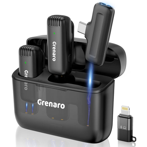 【Best Price Ever】Grenaro J13 Wireless Mic  for YouTuber | Free Delivery| 30-Day Price Guarantee  | 1 Year Warranty