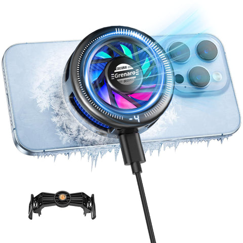 GRENARO Magnetic Phone Cooler for Gaming  for YouTuber | Free Delivery| 30-Day Price Guarantee  | 1 Year Warranty