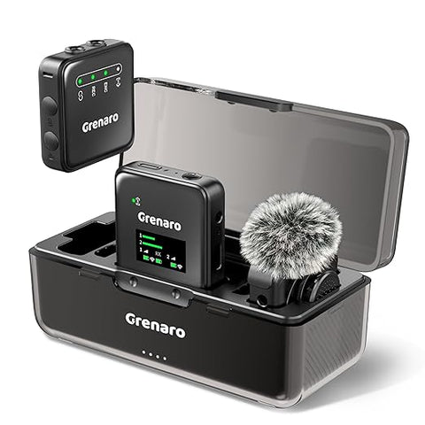 GRENARO P12 Wireless Mic  for YouTuber | Free Delivery| 30-Day Price Guarantee  | 1 Year Warranty