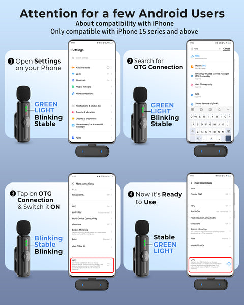 【New In】S12 GRENARO Wireless Mic for YouTube Wireless, 3-Level Noise Reduction Mode, Reverberation Function, One-button Mute, Single Microphone