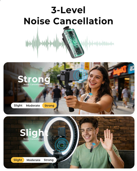 【New In】S10 GRENARO Wireless Mic for YouTube Wireless, 3-Level Noise Reduction Mode, One-button Mute, - Grenaro