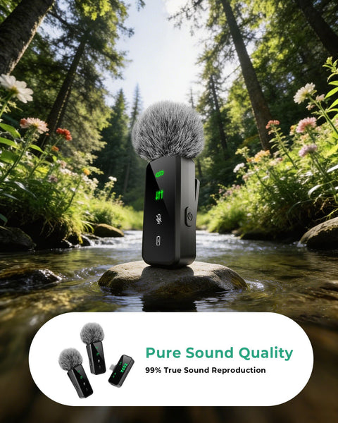 【New In】S10 GRENARO Wireless Mic for YouTube Wireless, 3-Level Noise Reduction Mode, One-button Mute, - Grenaro
