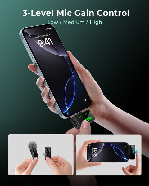 【New In】S10 GRENARO Wireless Mic for YouTube Wireless, 3-Level Noise Reduction Mode, One-button Mute, - Grenaro